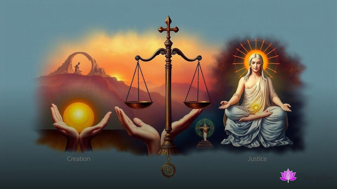 Temas comuns: criação, moralidade, justiça e espiritualidade Temas comuns: criação, moralidade, justiça e espiritualidade